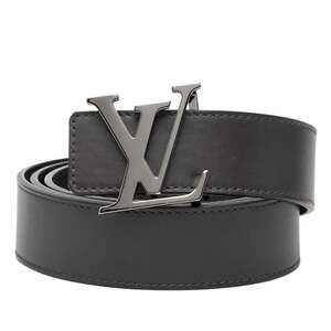 Louis Vuitton Santur LV Belt Size: 90 36 N1002 Black Leather Men's LOUIS VUITTON